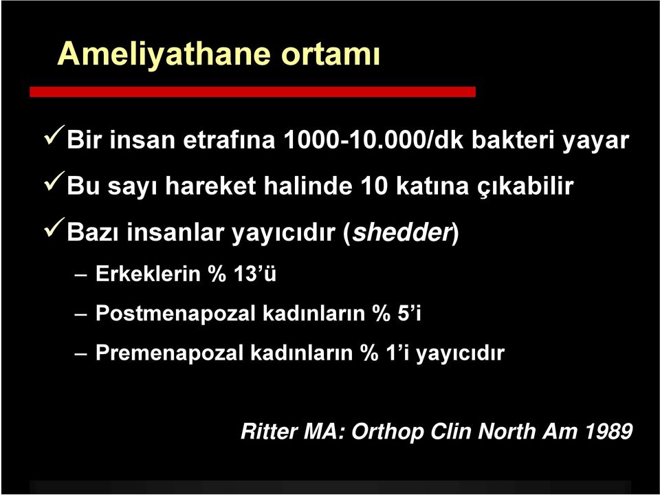 Bazı insanlar yayıcıdır (shedder) Erkeklerin % 13 ü Postmenapozal