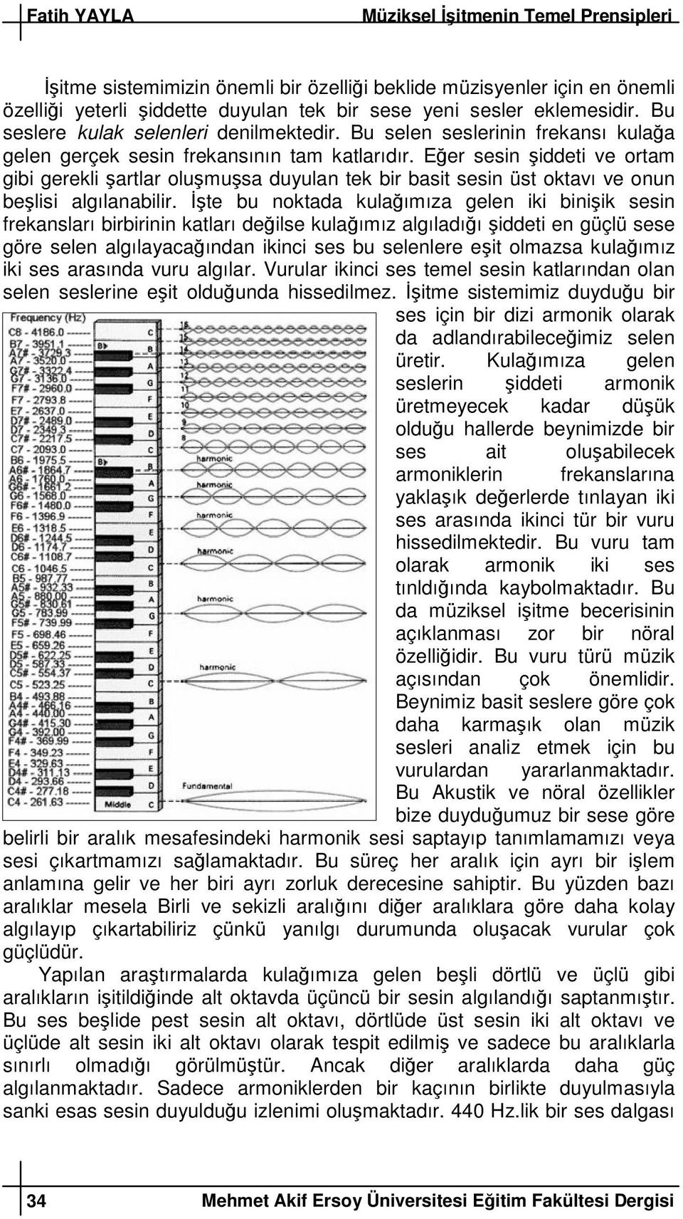 Eer sesin iddeti ve ortam gibi gerekli artlar olumusa duyulan tek bir basit sesin üst oktavı ve onun belisi algılanabilir.