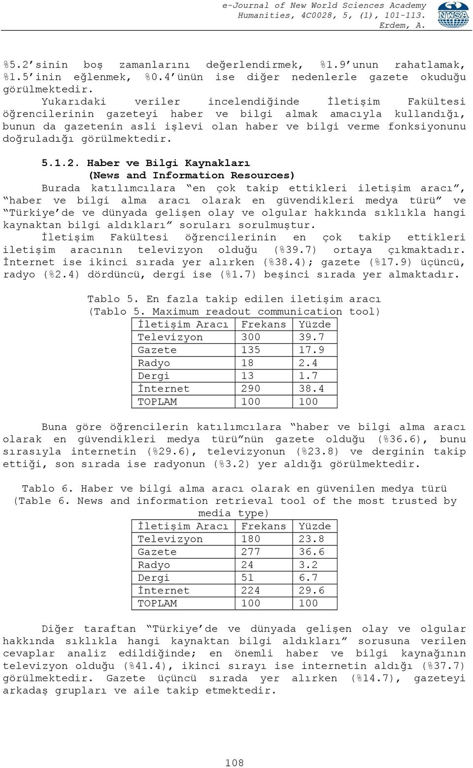 doğruladığı görülmektedir. 5.1.2.