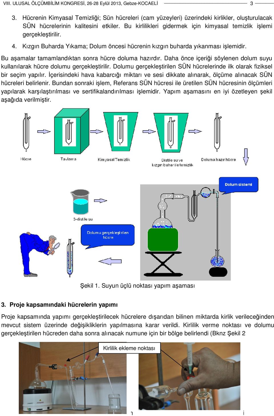 Bu aşamalar tamamlandıktan sonra hücre doluma hazırdır. Daha önce içeriği söylenen dolum suyu kullanılarak hücre dolumu gerçekleştirilir.