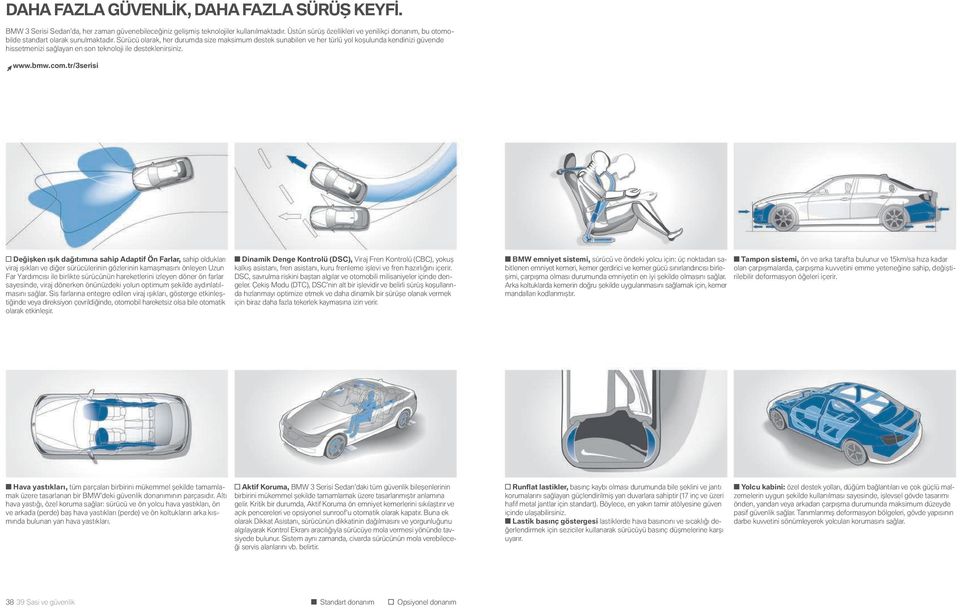 Sürücü olarak, her durumda size maksimum destek sunabilen ve her türlü yol koşulunda kendinizi güvende hissetmenizi sağlayan en son teknoloji ile desteklenirsiniz. www.bmw.com.