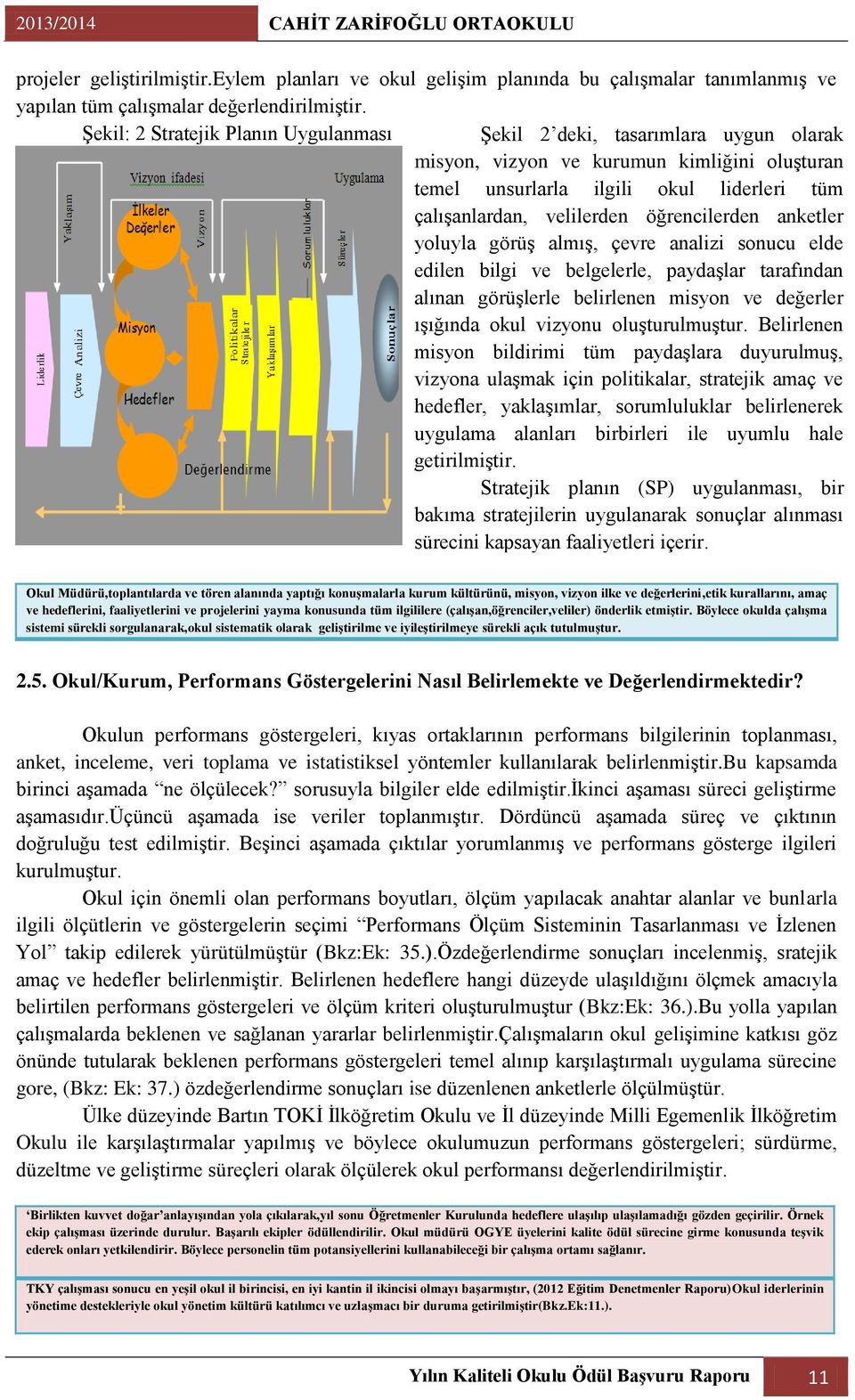 öğrencilerden anketler yoluyla görüģ almıģ, çevre analizi sonucu elde edilen bilgi ve belgelerle, paydaģlar tarafından alınan görüģlerle belirlenen misyon ve değerler ıģığında okul vizyonu