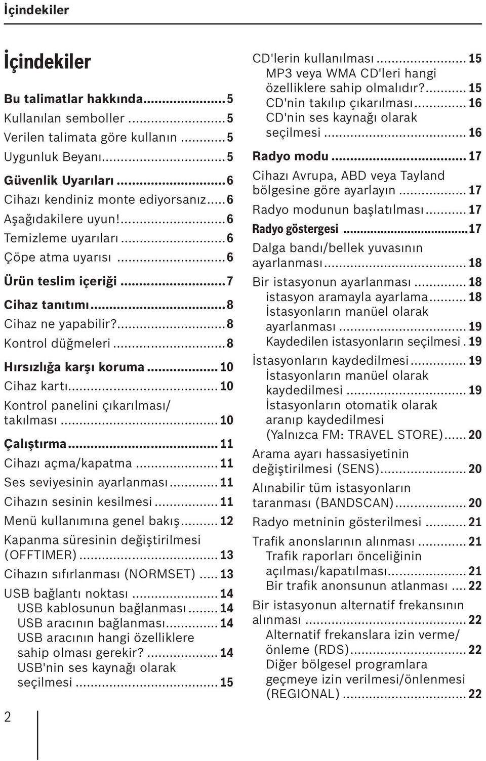 .. 10 Cihaz kartı... 10 Kontrol panelini çıkarılması/ takılması... 10 Çalıştırma... 11 Cihazı açma/kapatma... 11 Ses seviyesinin ayarlanması... 11 Cihazın sesinin kesilmesi.