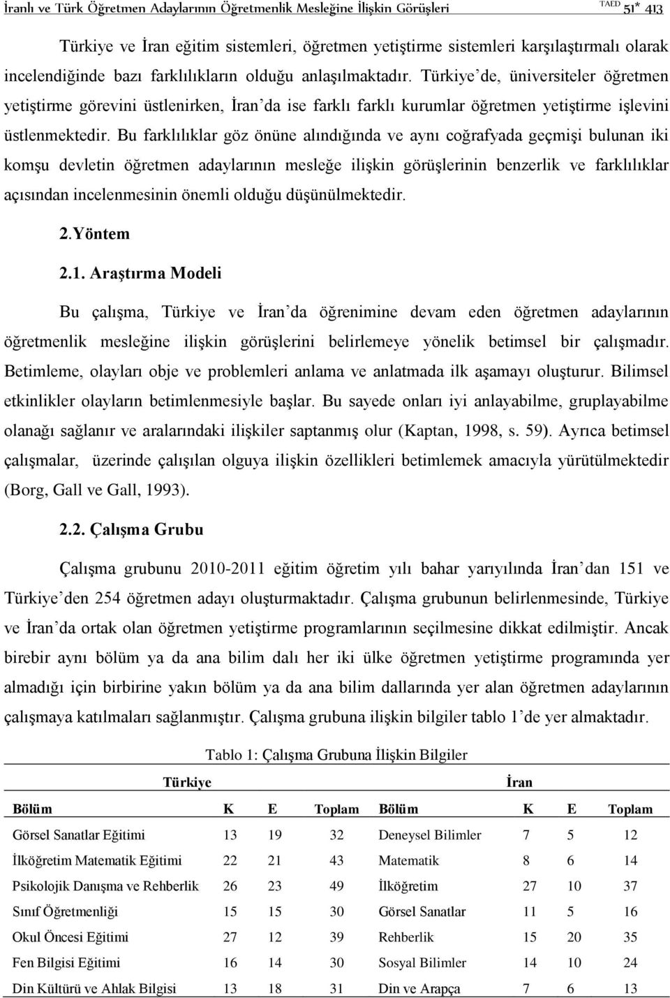 Bu farklılıklar göz önüne alındığında ve aynı coğrafyada geçmişi bulunan iki komşu devletin öğretmen adaylarının mesleğe ilişkin görüşlerinin benzerlik ve farklılıklar açısından incelenmesinin önemli