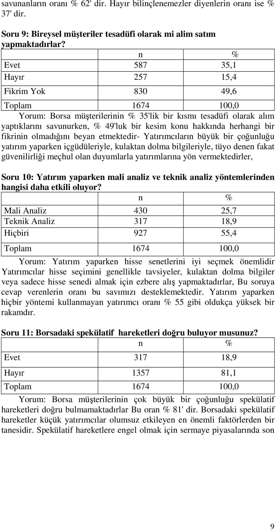 beyan emekedir- Yaırımcıların büyük bir çoğunluğu yaırım yaparken içgüdüleriyle, kulakan dolma bilgileriyle, üyo denen faka güvenilirliği meçul olan duyumlarla yaırımlarına yön vermekedirler, Soru