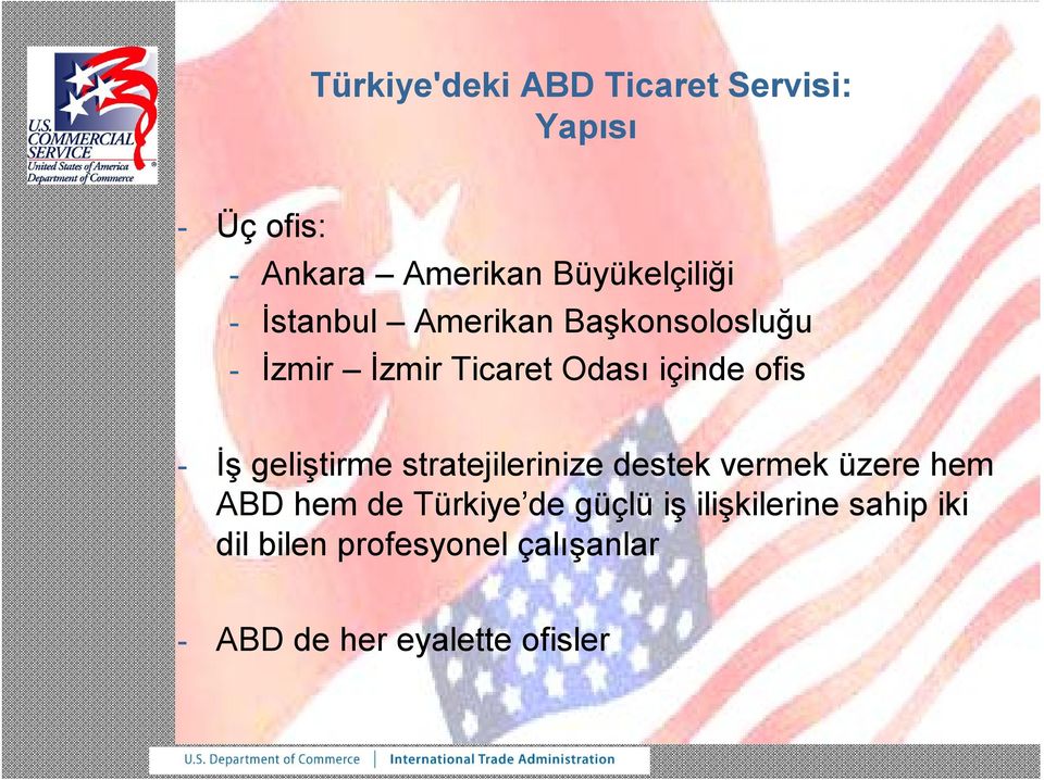geliştirme stratejilerinize destek vermek üzere hem ABD hem de Türkiye de güçlü iş