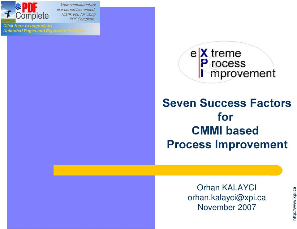 Improvement Orhan KALAYCI