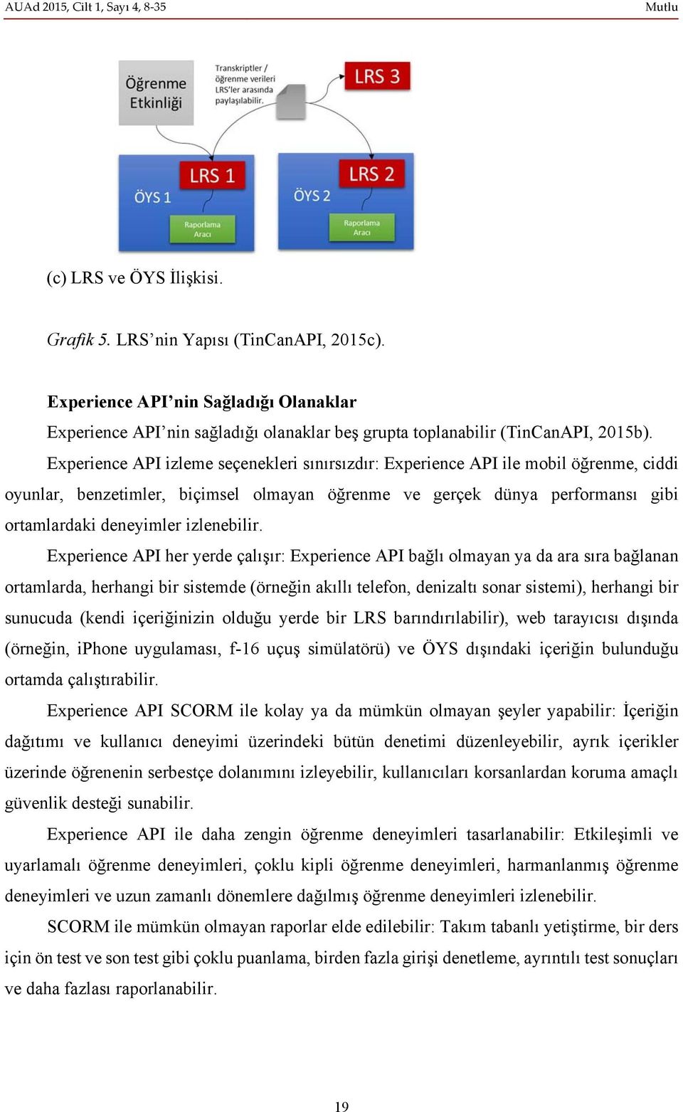 Experience API izleme seçenekleri sınırsızdır: Experience API ile mobil öğrenme, ciddi oyunlar, benzetimler, biçimsel olmayan öğrenme ve gerçek dünya performansı gibi ortamlardaki deneyimler