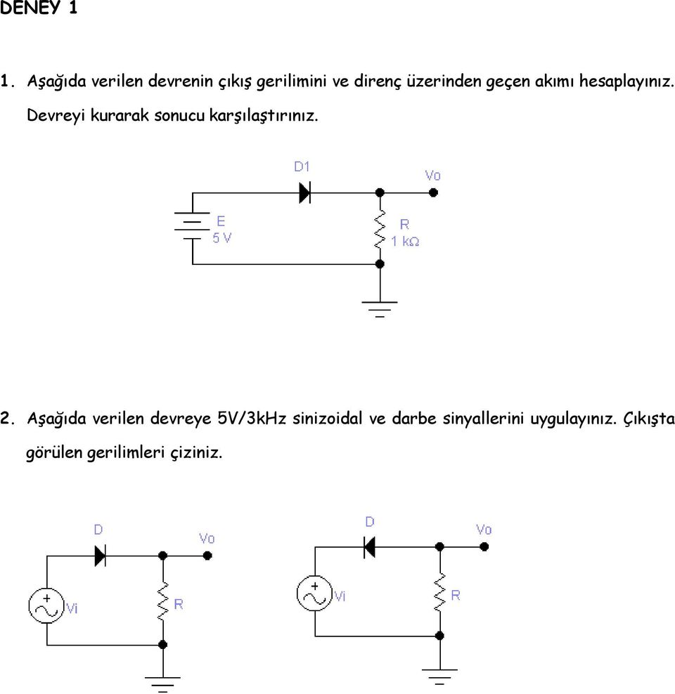 geçen akımı hesaplayınız.