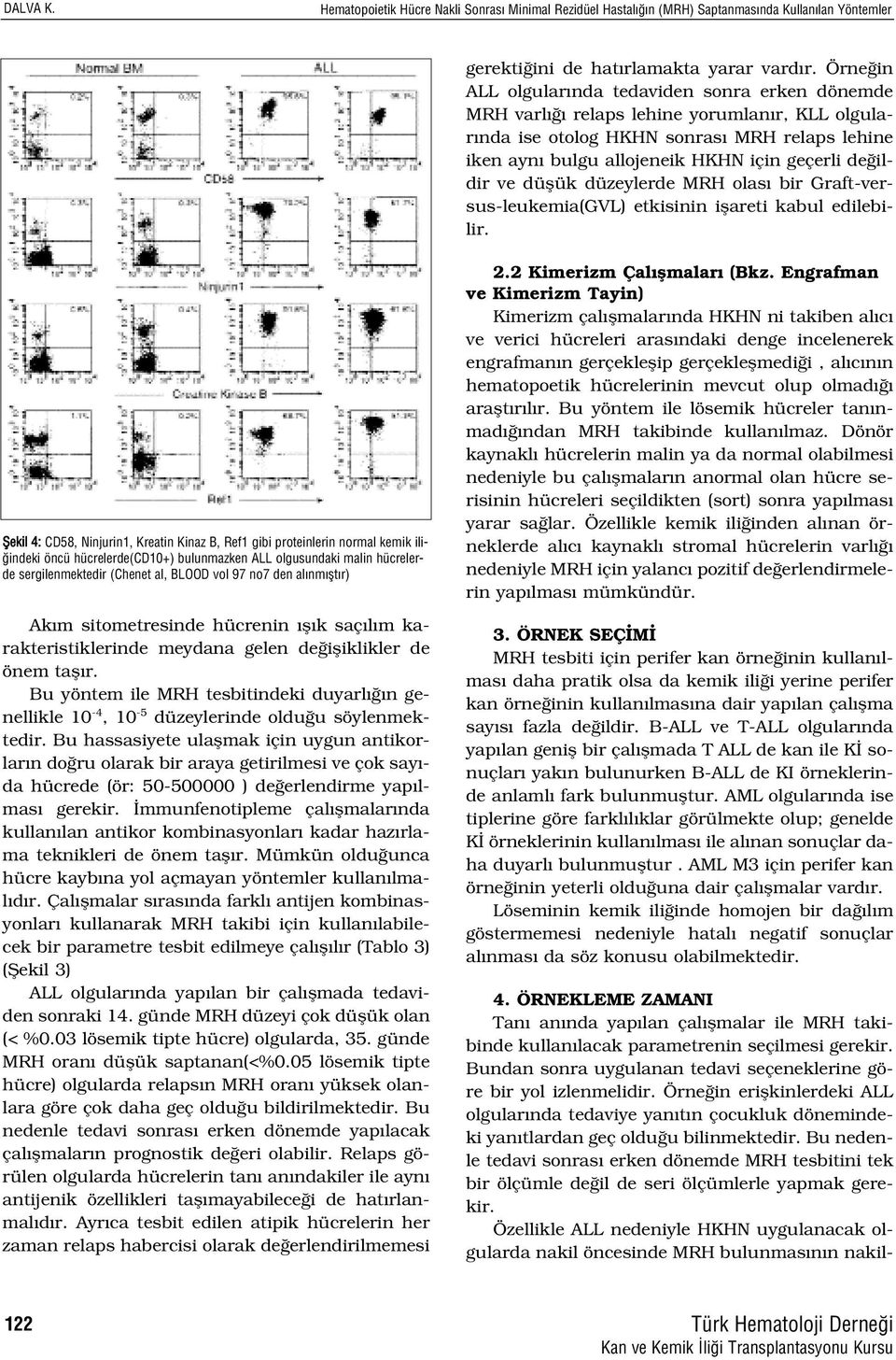 ve düflük düzeylerde MRH olas bir Graft-versus-leukemia(GVL) etkisinin iflareti kabul edilebilir. 4.