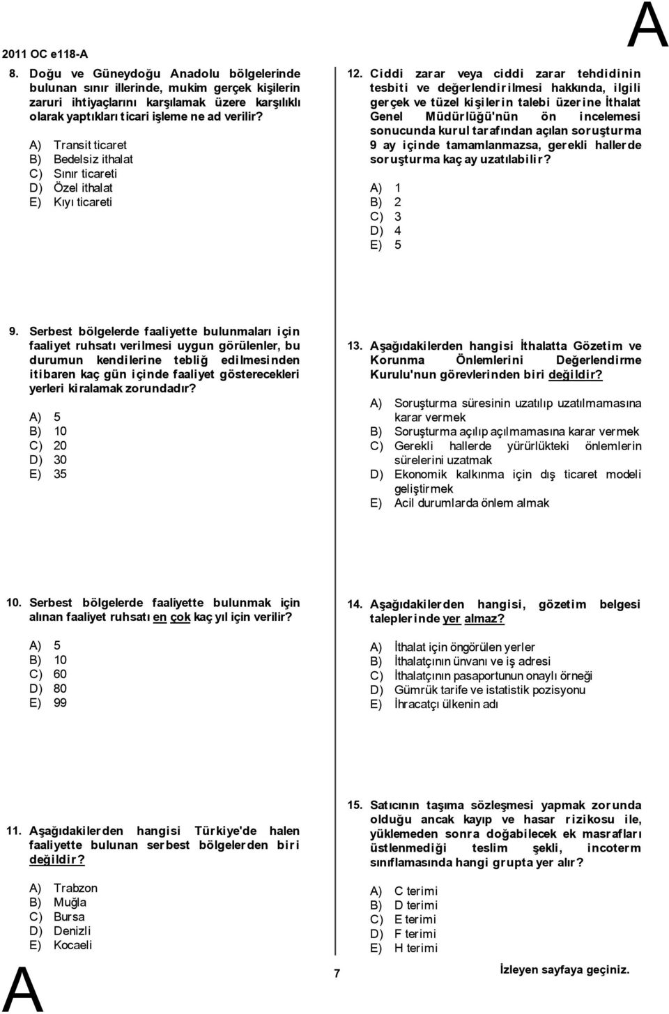 Ciddi zarar veya ciddi zarar tehdidinin tesbiti ve değerlendirilmesi hakkında, ilgili gerçek ve tüzel kişilerin talebi üzerine İthalat Genel Müdürlüğü'nün ön incelemesi sonucundakurultarafından