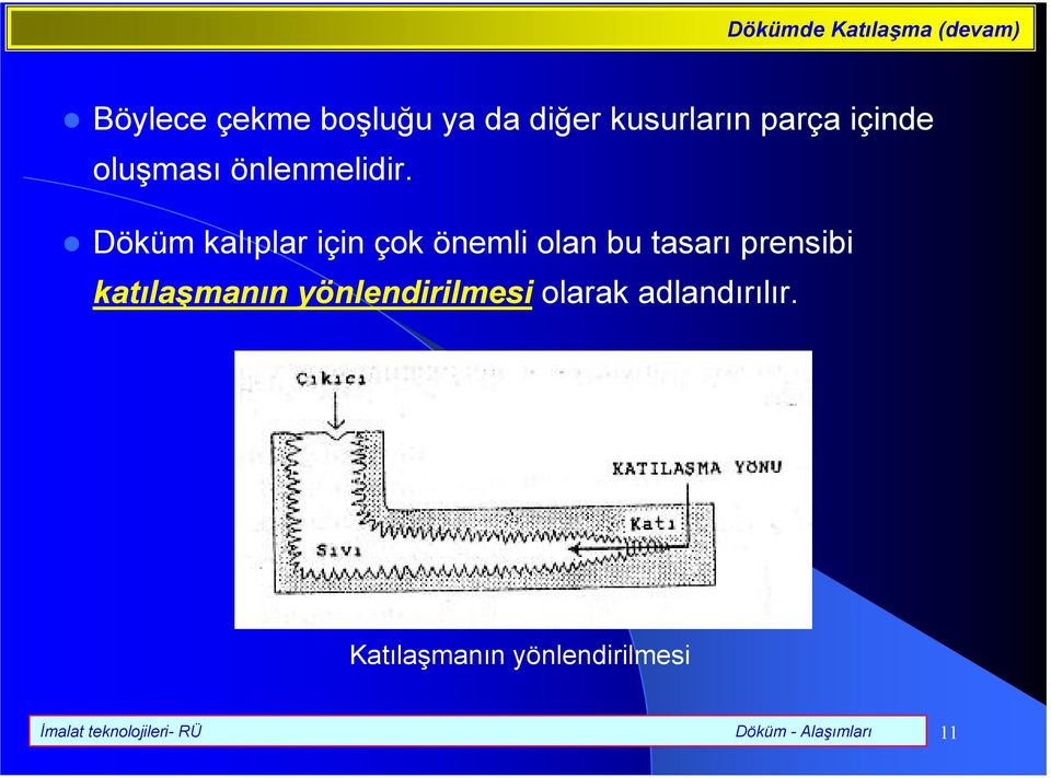 Döküm kalplar için çok önemli olan bu tasar prensibi