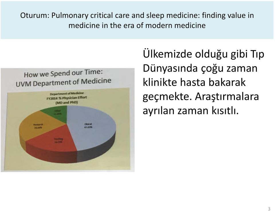 Ülkemizde olduğu gibi Tıp Dünyasında çoğu zaman klinikte