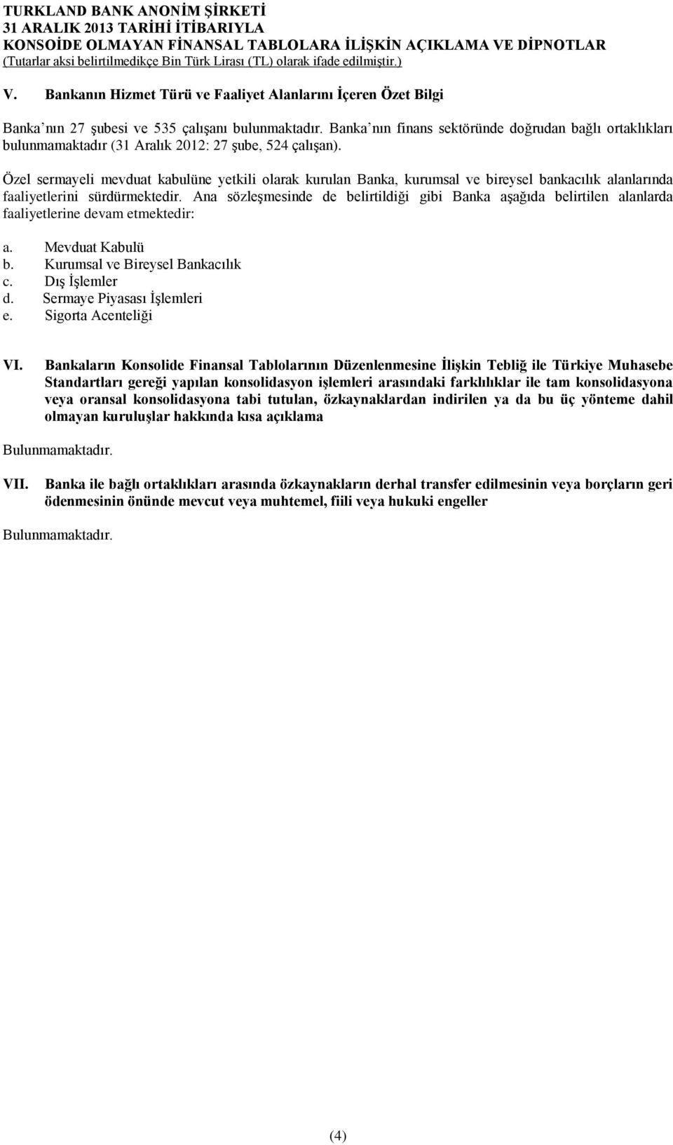 Özel sermayeli mevduat kabulüne yetkili olarak kurulan Banka, kurumsal ve bireysel bankacılık alanlarında faaliyetlerini sürdürmektedir.