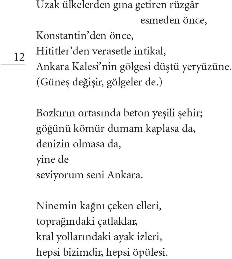 ) Bozkırın ortasında beton yeşili şehir; göğünü kömür dumanı kaplasa da, denizin olmasa da, yine de