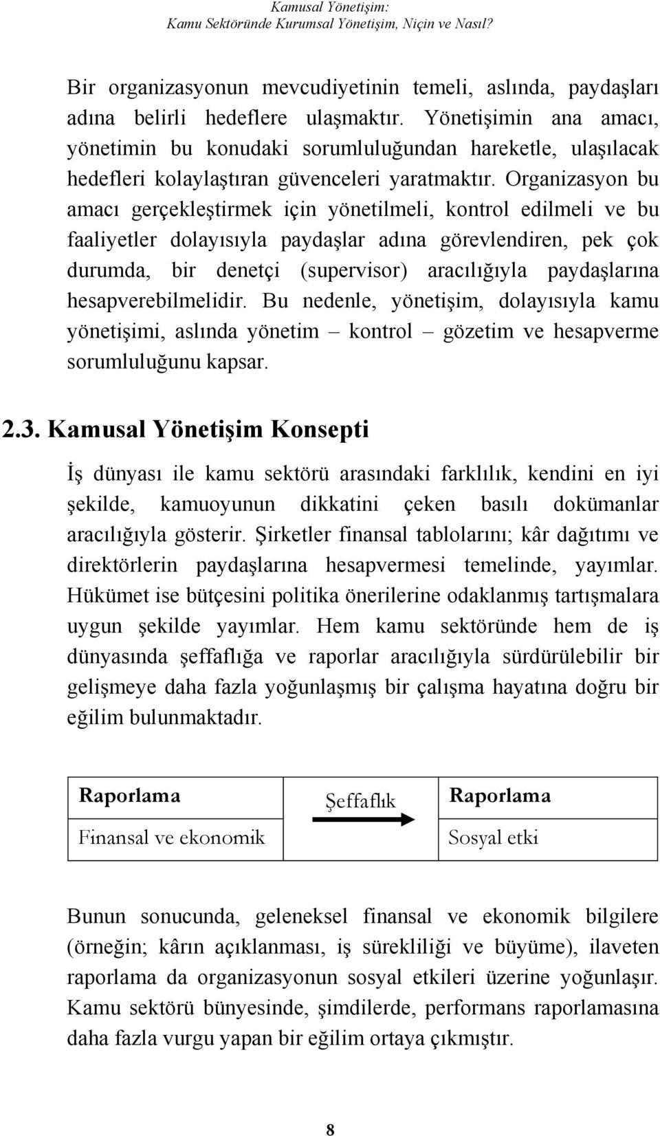 Organizasyon bu amacı gerçekletirmek için yönetilmeli, kontrol edilmeli ve bu faaliyetler dolayısıyla paydalar adına görevlendiren, pek çok durumda, bir denetçi (supervisor) aracılııyla paydalarına