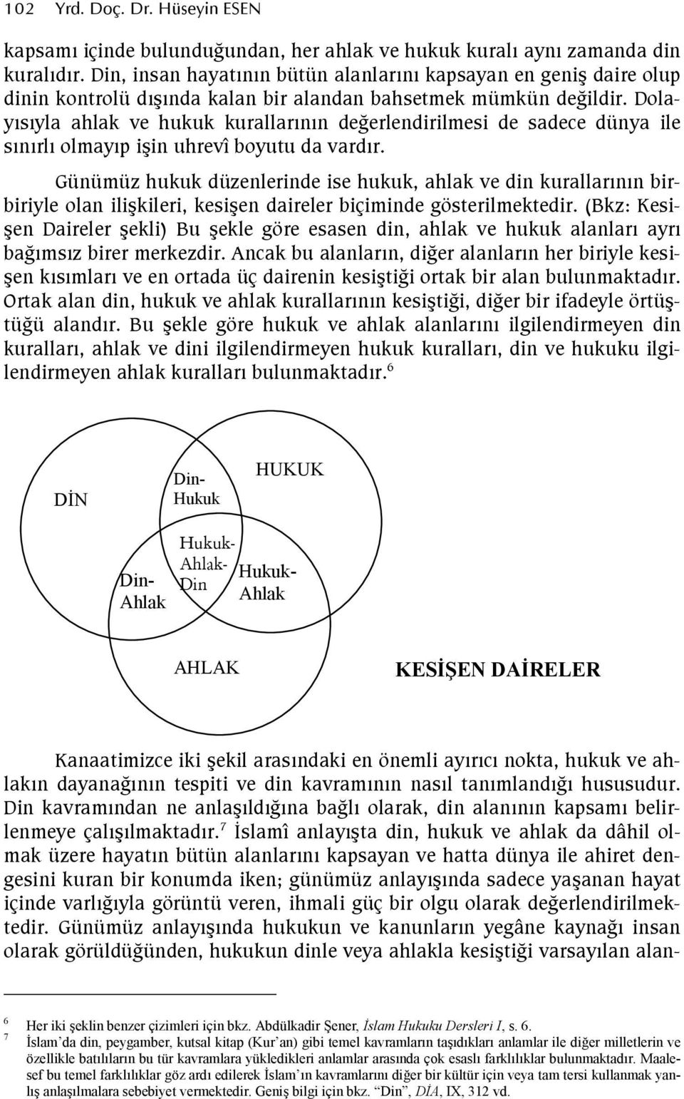 Dolaysyla ahlak ve hukuk kurallarnn deeerlendirilmesi de sadece dünya ile snrl olmayp iin uhrevî boyutu da vardr.