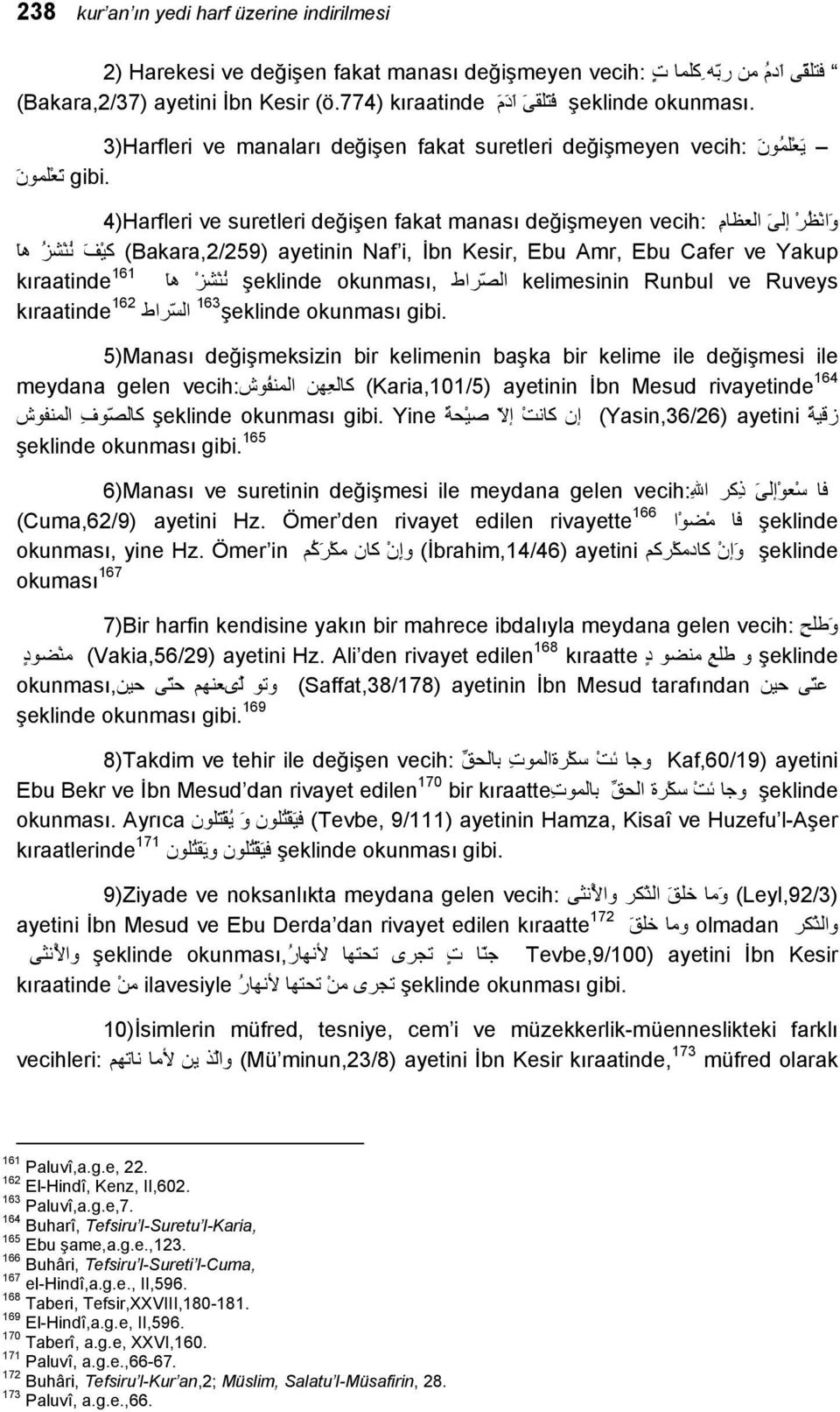 ت ع لمون و ان ظ ر إلى العظام vecih: 4)Harfleri ve suretleri değişen fakat manası değişmeyen (Bakara,2/259) ayetinin Naf i, İbn Kesir, Ebu Amr, Ebu Cafer ve Yakup آي ف ن ن شز ها ن ن شز ها kıraatinde