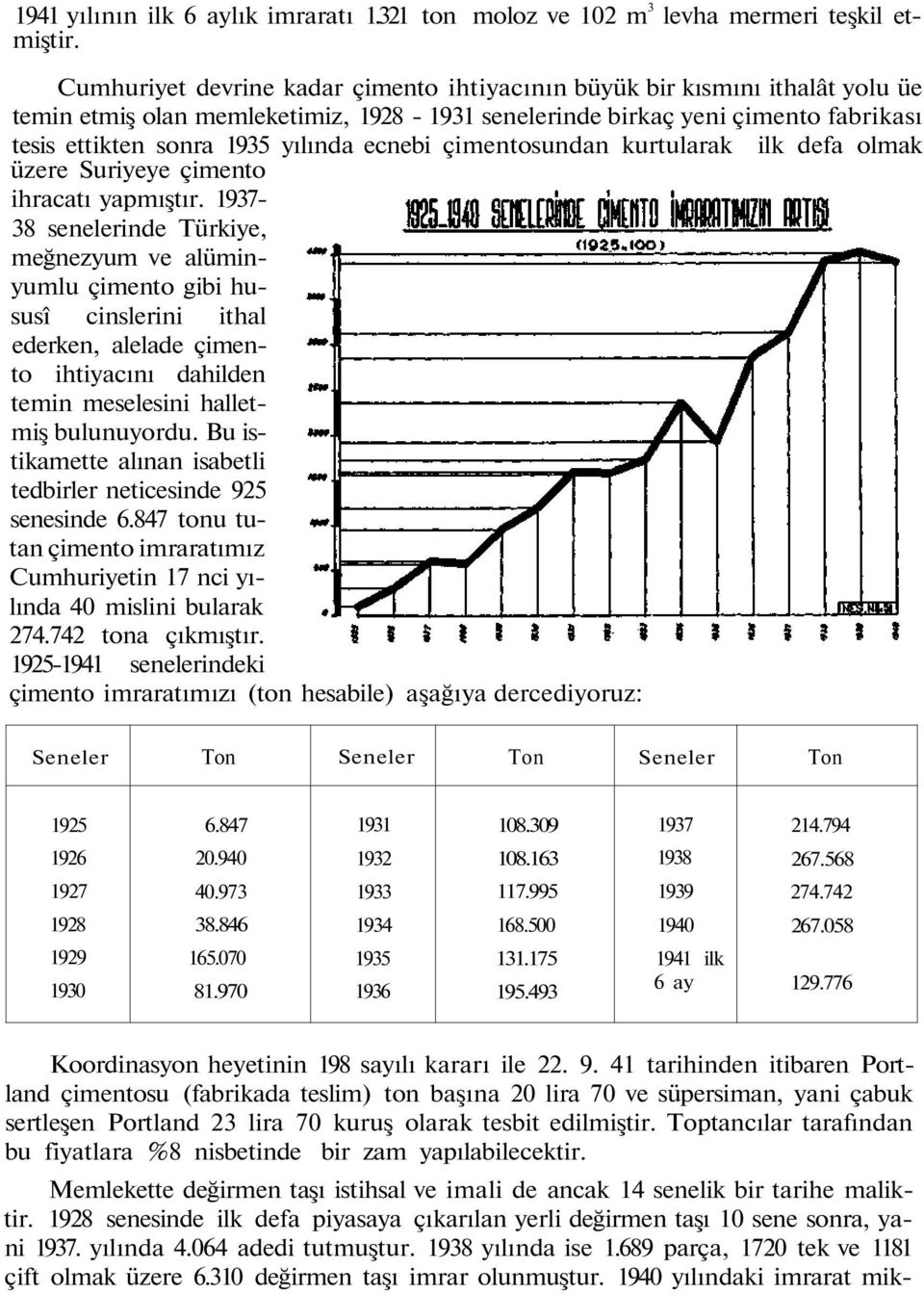 ecnebi çimentosundan kurtularak ilk defa olmak üzere Suriyeye çimento ihracatı yapmıştır.