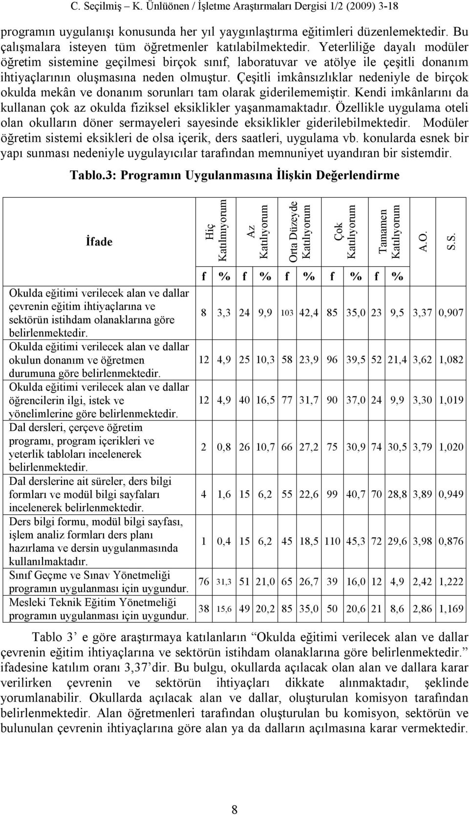 Çeşitli imkânsızlıklar nedeniyle de birçok okulda mekân ve donanım sorunları tam olarak giderilememiştir. Kendi imkânlarını da kullanan çok az okulda fiziksel eksiklikler yaşanmamaktadır.