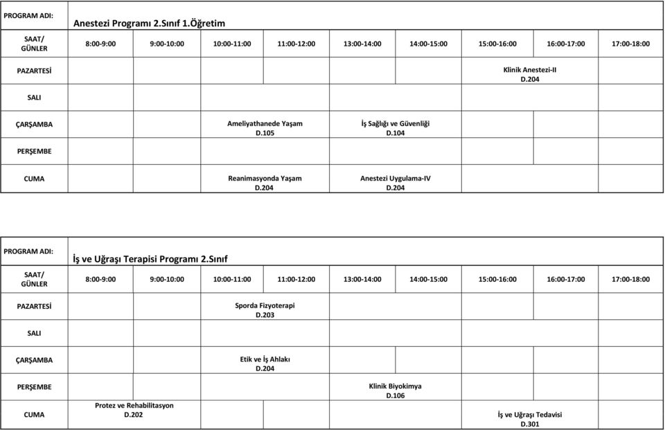 Reanimasyonda Yaşam Anestezi Uygulama-IV İş ve Uğraşı Terapisi Programı