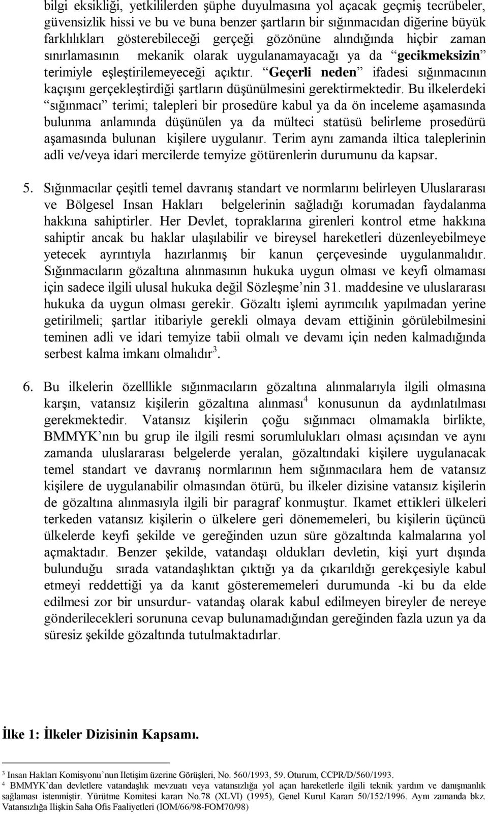 Geçerli neden ifadesi sığınmacının kaçışını gerçekleştirdiği şartların düşünülmesini gerektirmektedir.