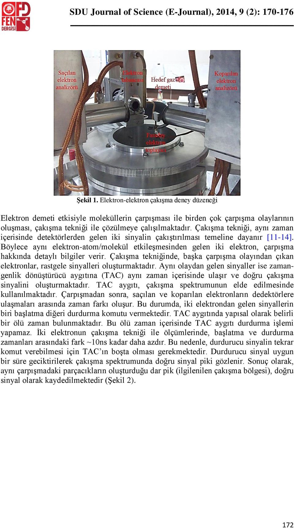 Böylece aynı elektron-atom/molekül etkileşmesinden gelen iki elektron, çarpışma hakkında detaylı bilgiler verir.