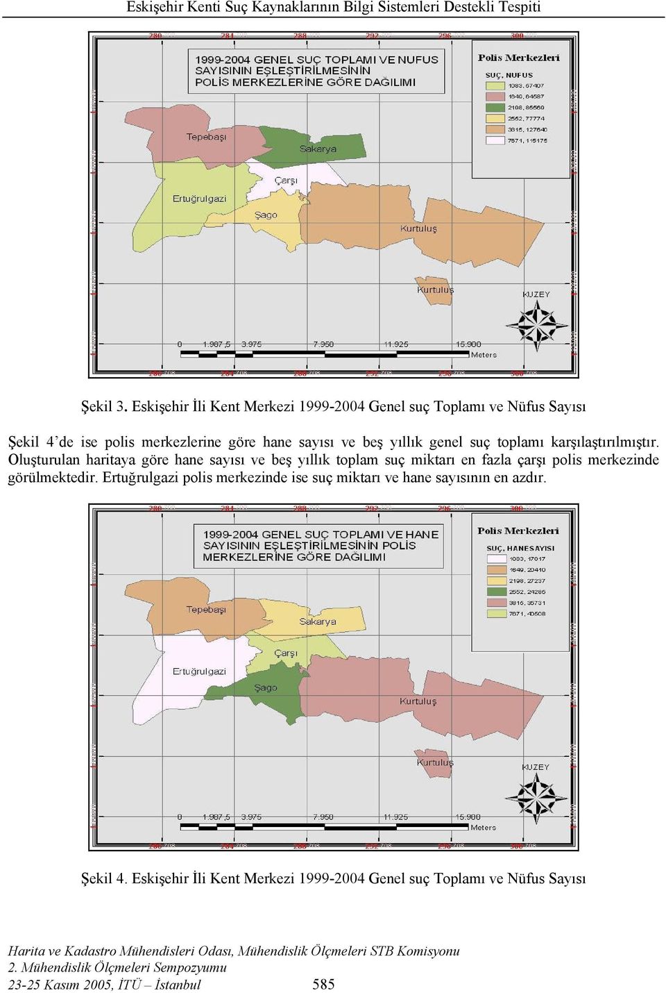 ve beş yıllık genel suç toplamı karşılaştırılmıştır.