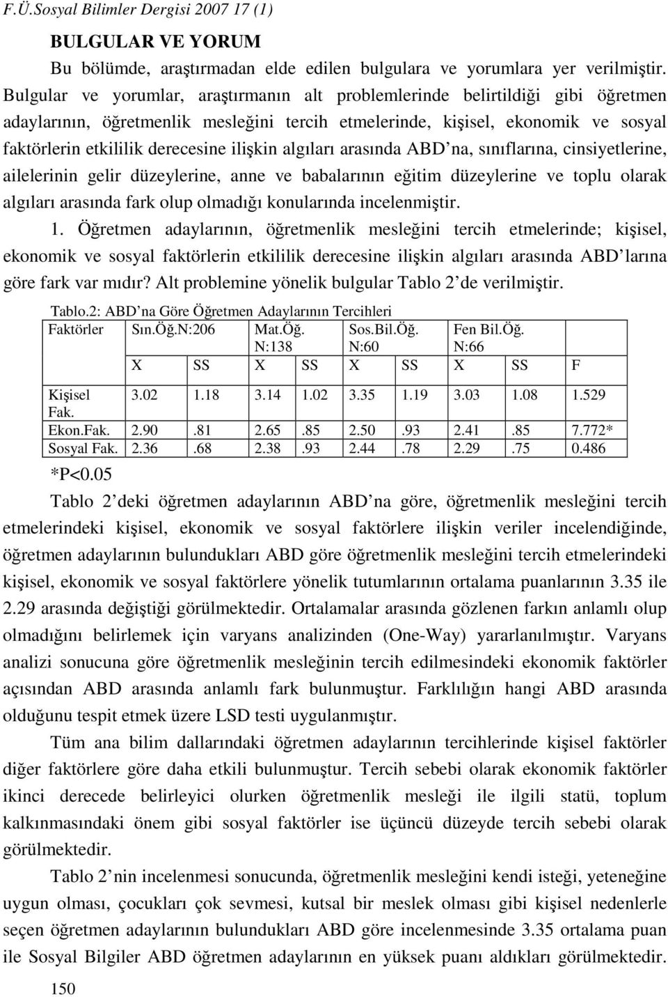 ilişkin algıları arasında ABD na, sınıflarına, cinsiyetlerine, ailelerinin gelir düzeylerine, anne ve babalarının eğitim düzeylerine ve toplu olarak algıları arasında fark olup olmadığı konularında