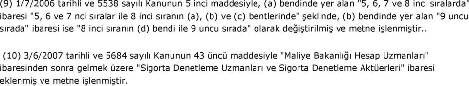 ile 9 uncu sırada" olarak değiştirilmiş ve metne işlenmiştir.