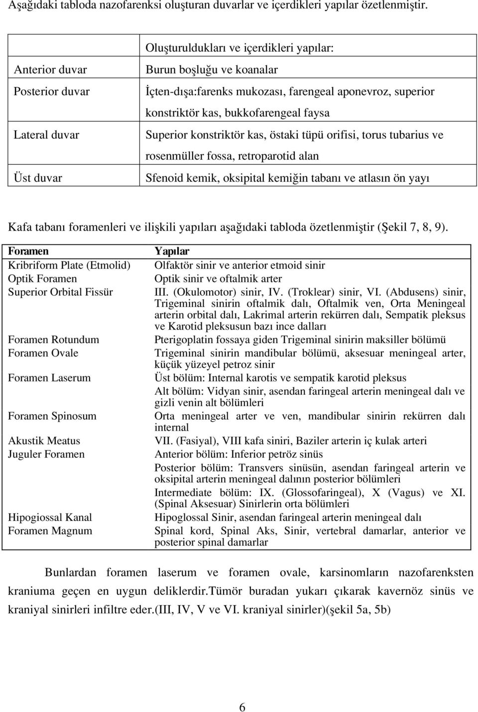 bukkofarengeal faysa Superior konstriktör kas, östaki tüpü orifisi, torus tubarius ve rosenmüller fossa, retroparotid alan Sfenoid kemik, oksipital kemi in taban ve atlas n ön yay Kafa taban