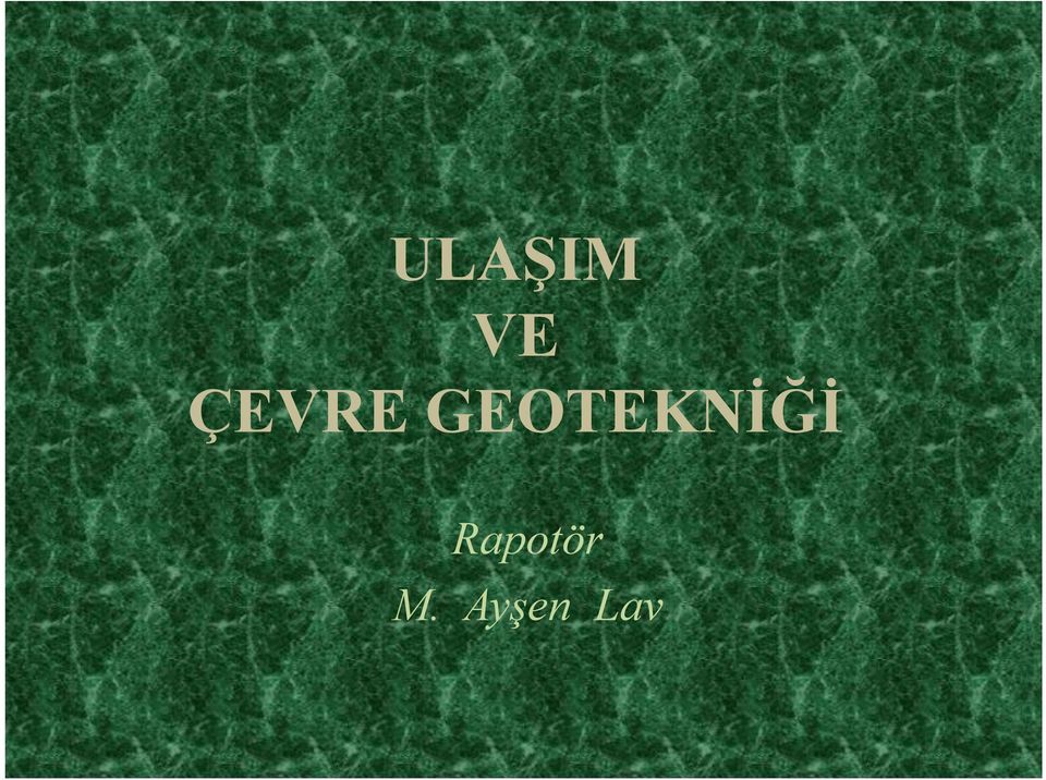 GEOTEKNİĞİ