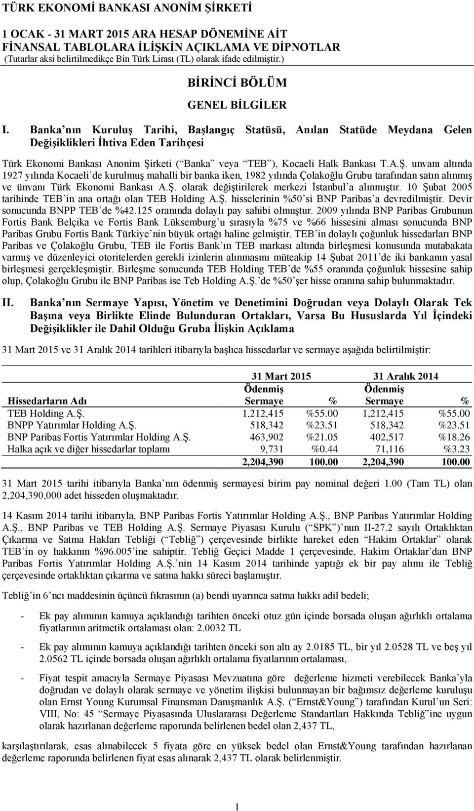 rketi ( Banka veya TEB ), Kocaeli Halk Bankası T.A.Ş.