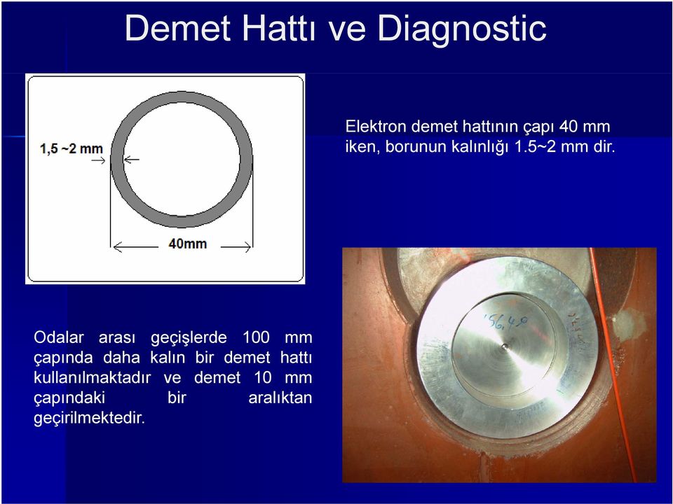 Odalar arası geçişlerde 100 mm çapında daha kalın bir demet