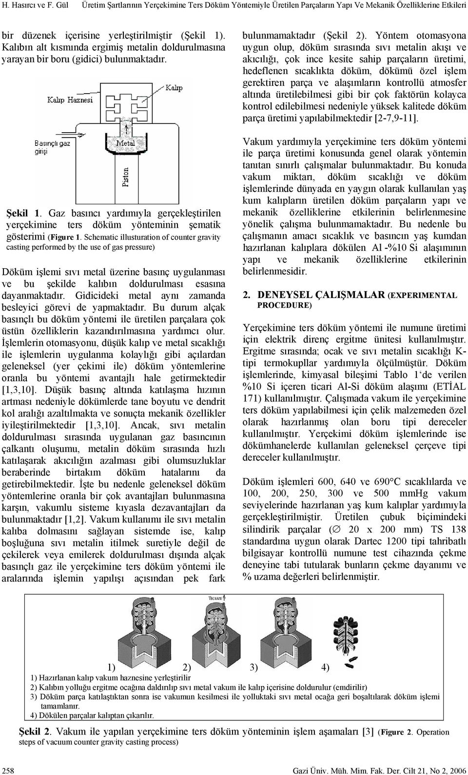 Gaz basıncı yardımıyla gerçekleştirilen yerçekimine ters döküm yönteminin şematik gösterimi (Figure 1.