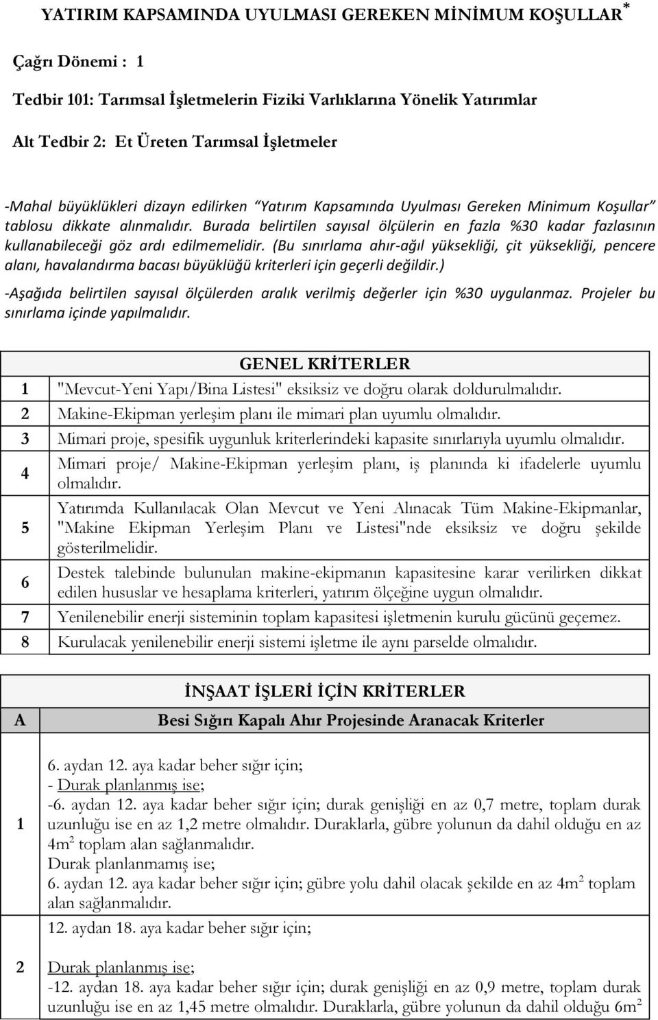 Burada belirtilen sayısal ölçülerin en fazla %30 kadar fazlasının kullanabileceği göz ardı edilmemelidir.