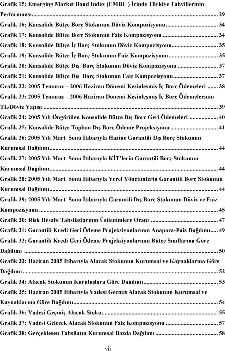 .. 35 Grafik 20: Konsolide Bütçe Dış Borç Stokunun Döviz Kompozisyonu... 37 Grafik 21: Konsolide Bütçe Dış Borç Stokunun Faiz Kompozisyonu.