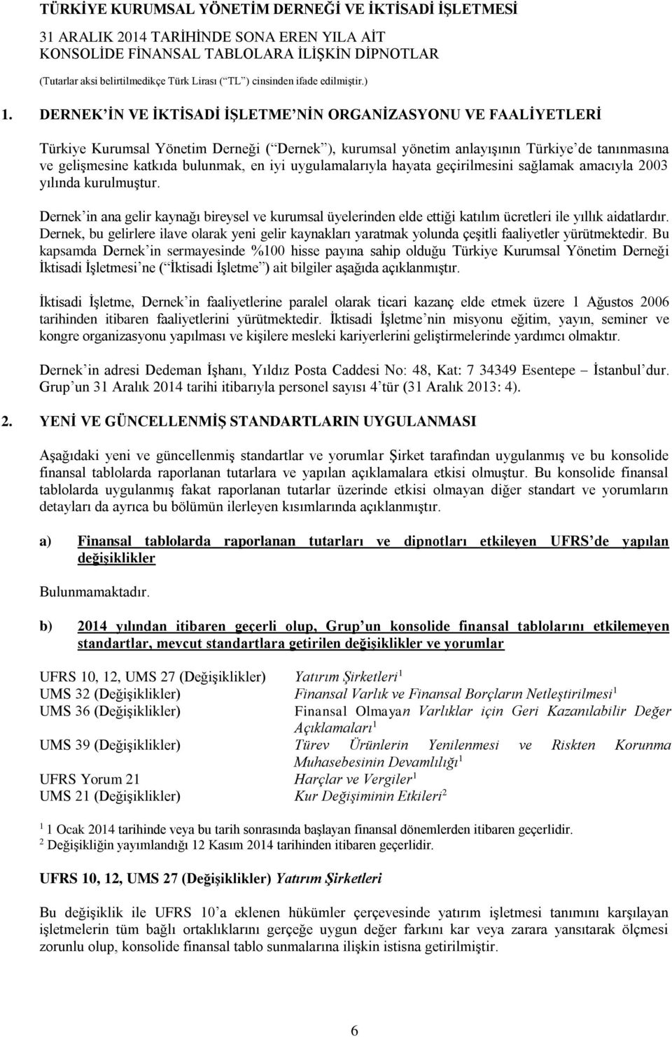 Dernek, bu gelirlere ilave olarak yeni gelir kaynakları yaratmak yolunda çeşitli faaliyetler yürütmektedir.