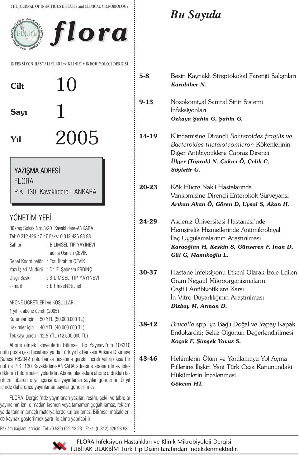 net ABONE ÜCRETLER KOfiULLARI: 1 y ll k abone ücreti (2005) Kurumlar için : 50 YTL (50.000.000 TL) Hekimler için : 40 YTL (40.000.000 TL) Tek say ücreti : 12.5 YTL (12.500.