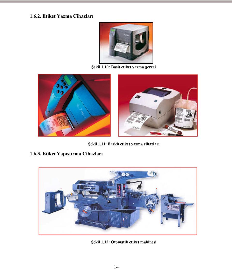 Etiket Yapıştırma Cihazları Şekil 1.