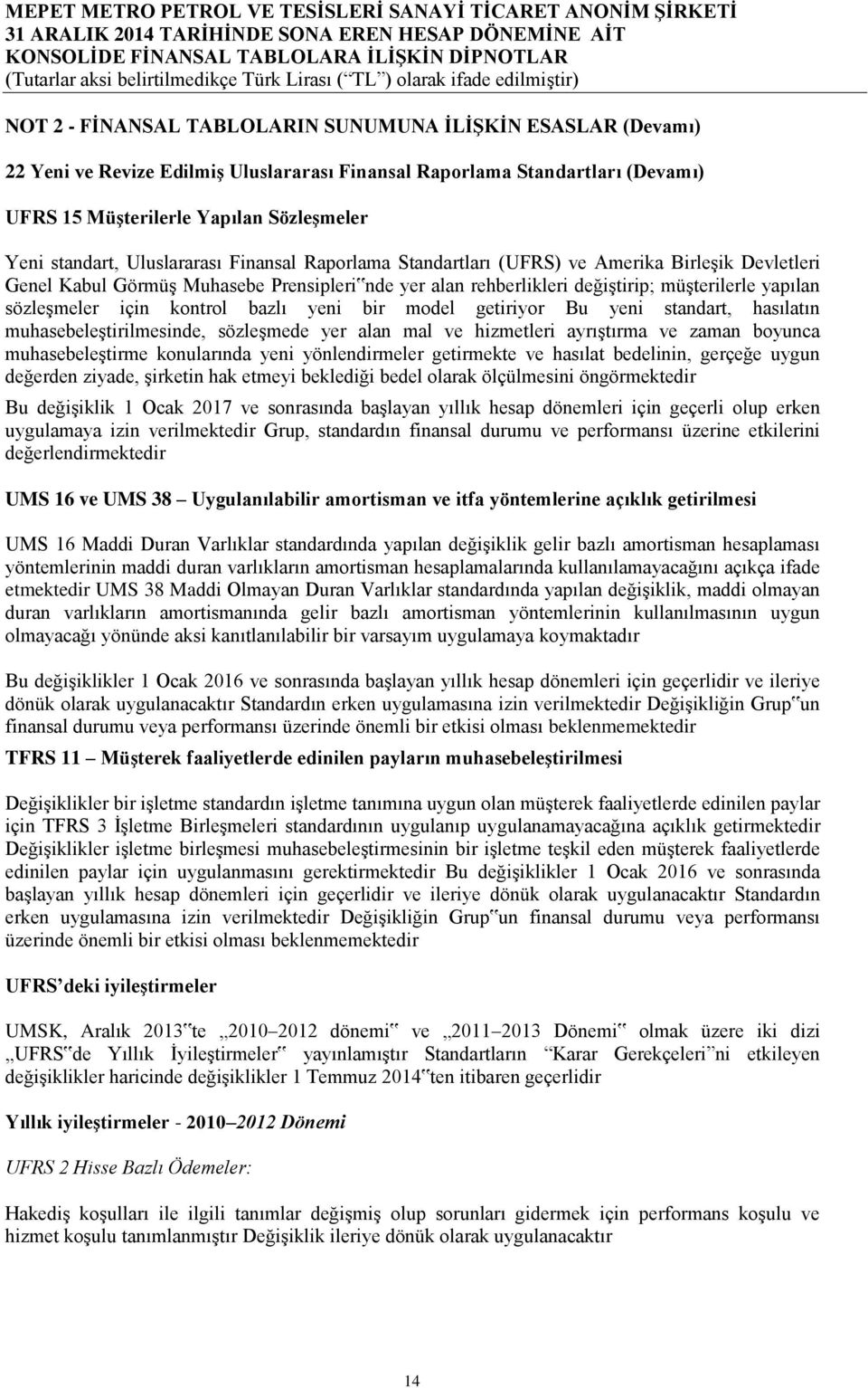 kontrol bazlı yeni bir model getiriyor Bu yeni standart, hasılatın muhasebeleştirilmesinde, sözleşmede yer alan mal ve hizmetleri ayrıştırma ve zaman boyunca muhasebeleştirme konularında yeni