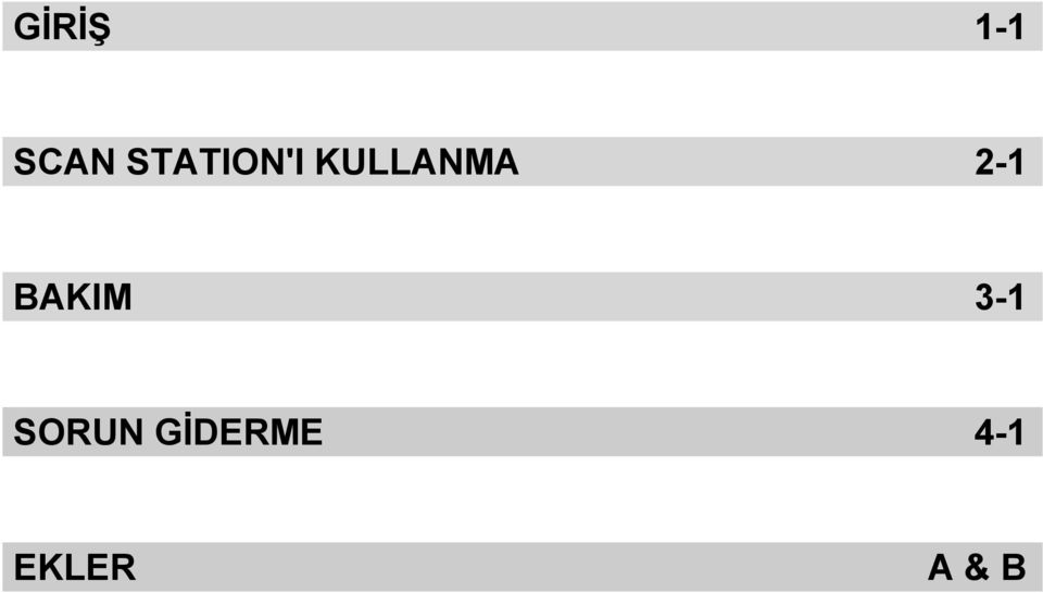 2-1 BAKIM 3-1 SORUN