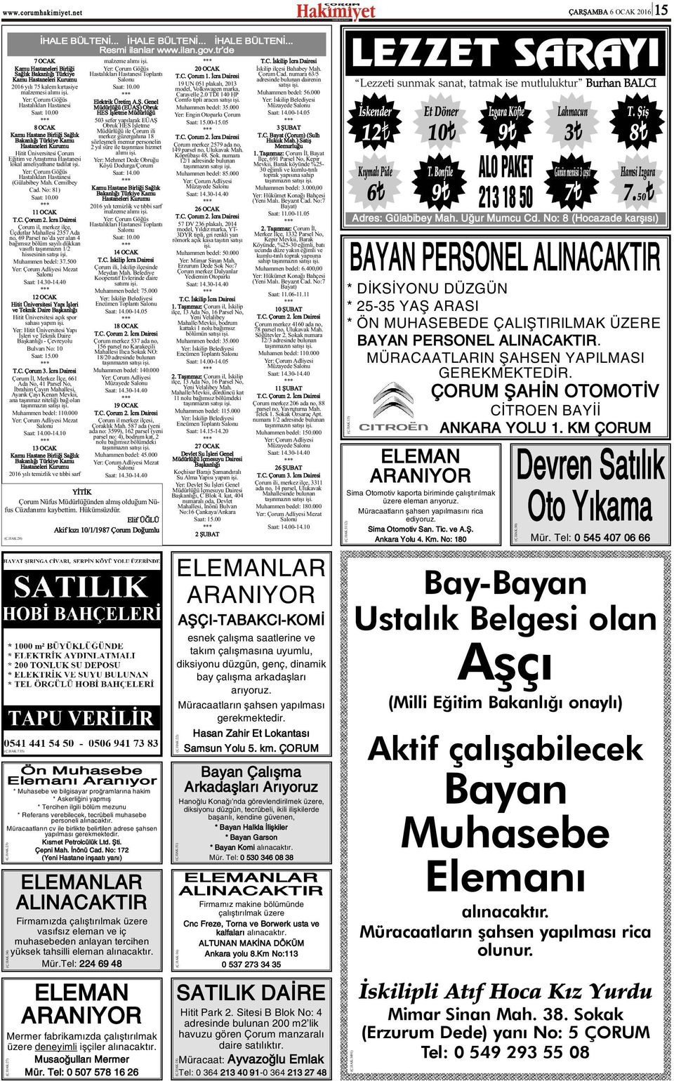 8 OCAK Kamu Hastane Birliði Saðlýk Bakanlýðý Türkiye Kamu Hastaneleri Kurumu Hitit Üniversitesi Çorum Eðitim ve Araþtýrma Hastanesi lokal ameliyathane tadilat iþi.