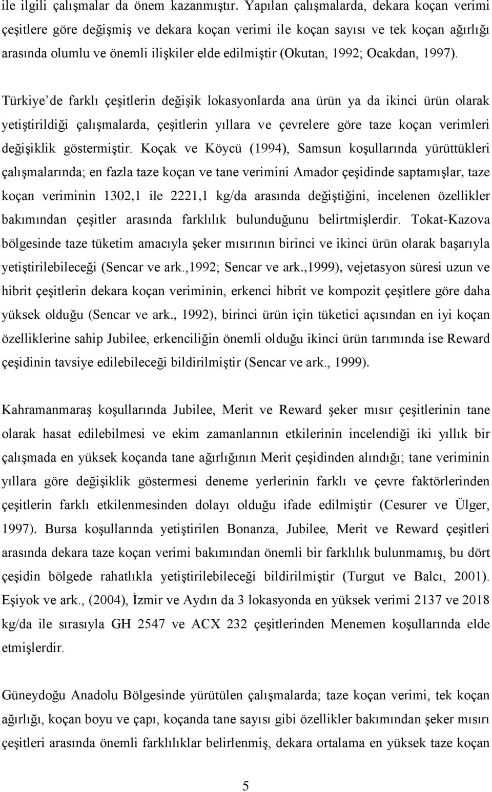 Ocakdan, 1997).