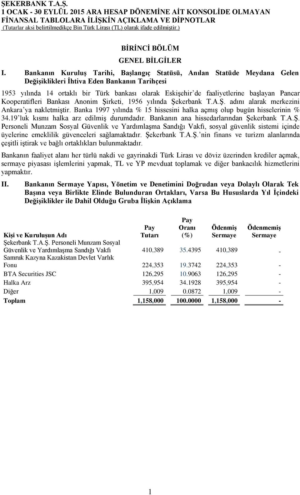 baģlayan Pancar Kooperatifleri Bankası Anonim ġirketi, 1956 yılında ġekerbank T.A.ġ. adını alarak merkezini Ankara ya nakletmiģtir.