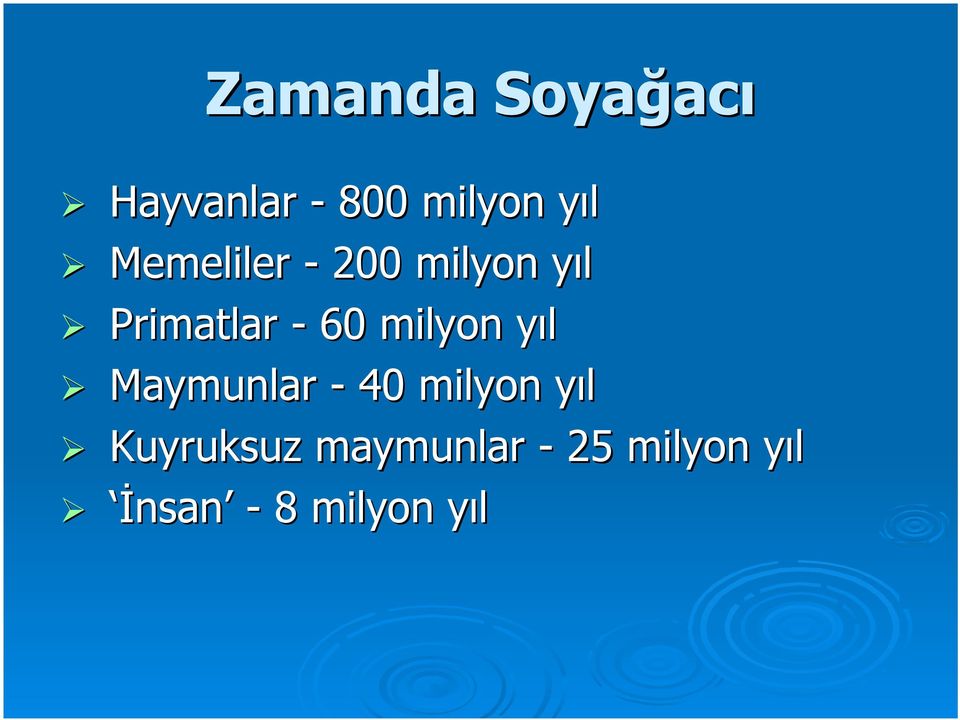 milyon yıl Maymunlar - 40 milyon yıl