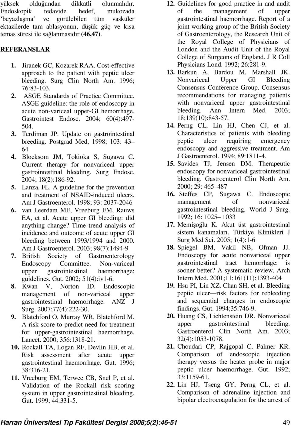 ASGE guideline: the role of endoscopy in acute non-variceal upper-gi hemorrhage. Gastrointest Endosc. 2004; 60(4):497-504. 3. Terdiman JP. Update on gastrointestinal breeding.