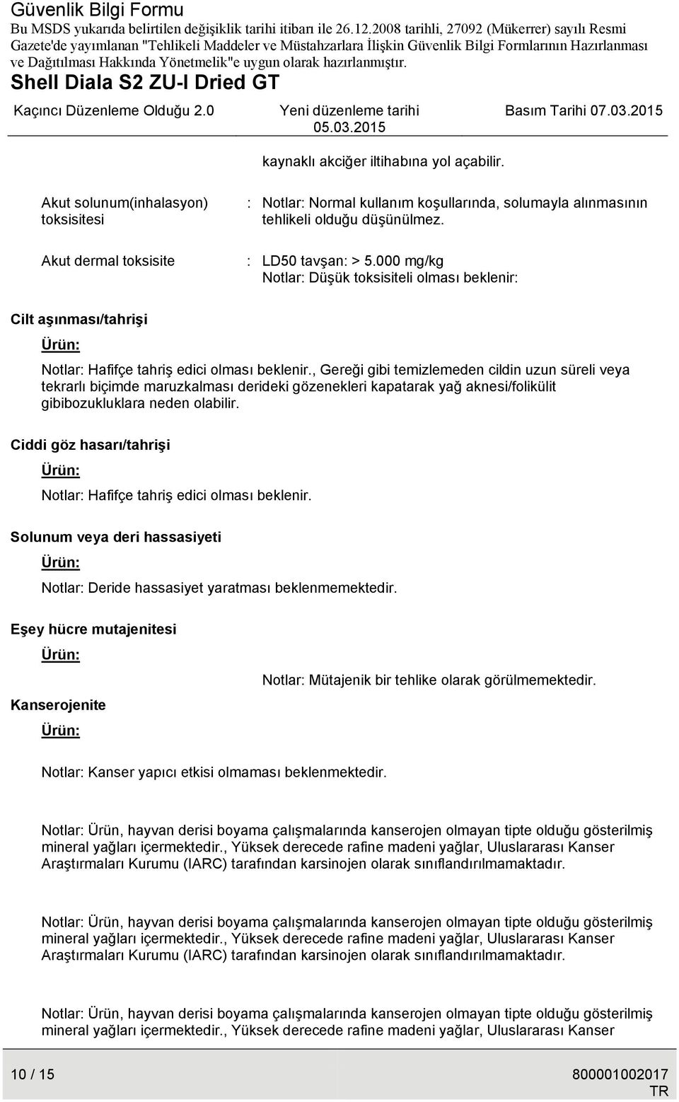 , Gereği gibi temizlemeden cildin uzun süreli veya tekrarlı biçimde maruzkalması derideki gözenekleri kapatarak yağ aknesi/folikülit gibibozukluklara neden olabilir.