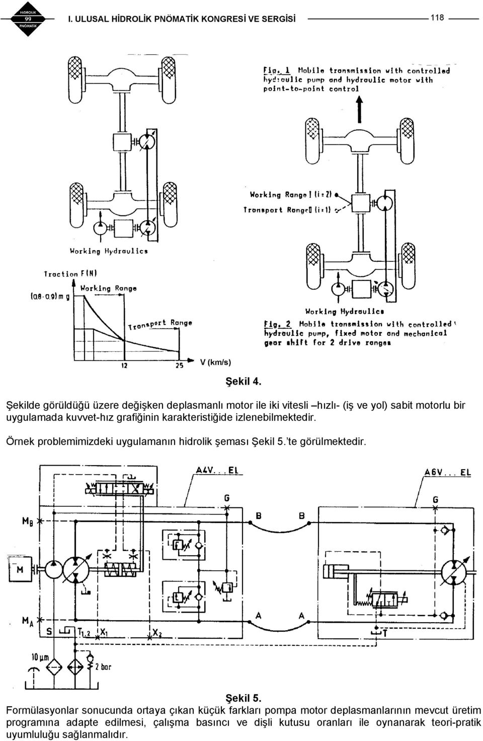 kuvvet-hız grafiğinin karakteristiğide izlenebilmektedir. Örnek problemimizdeki uygulamanın hidrolik şeması Şekil 5.