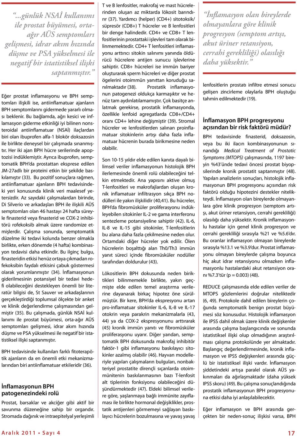 Bu bağlamda, ağrı kesici ve inflamasyon giderme etkinliği iyi bilinen nonsteroidal antiinflamatuar (NSAİ) ilaçlardan biri olan ibuprofen alfa-1 blokör doksazosin ile birlikte deneysel bir çalışmada